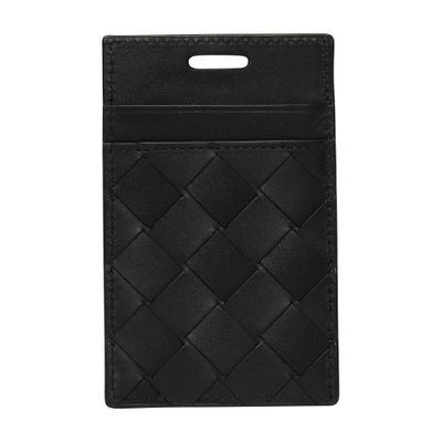 Bottega Veneta Intrecciato card holder with shoulder strap