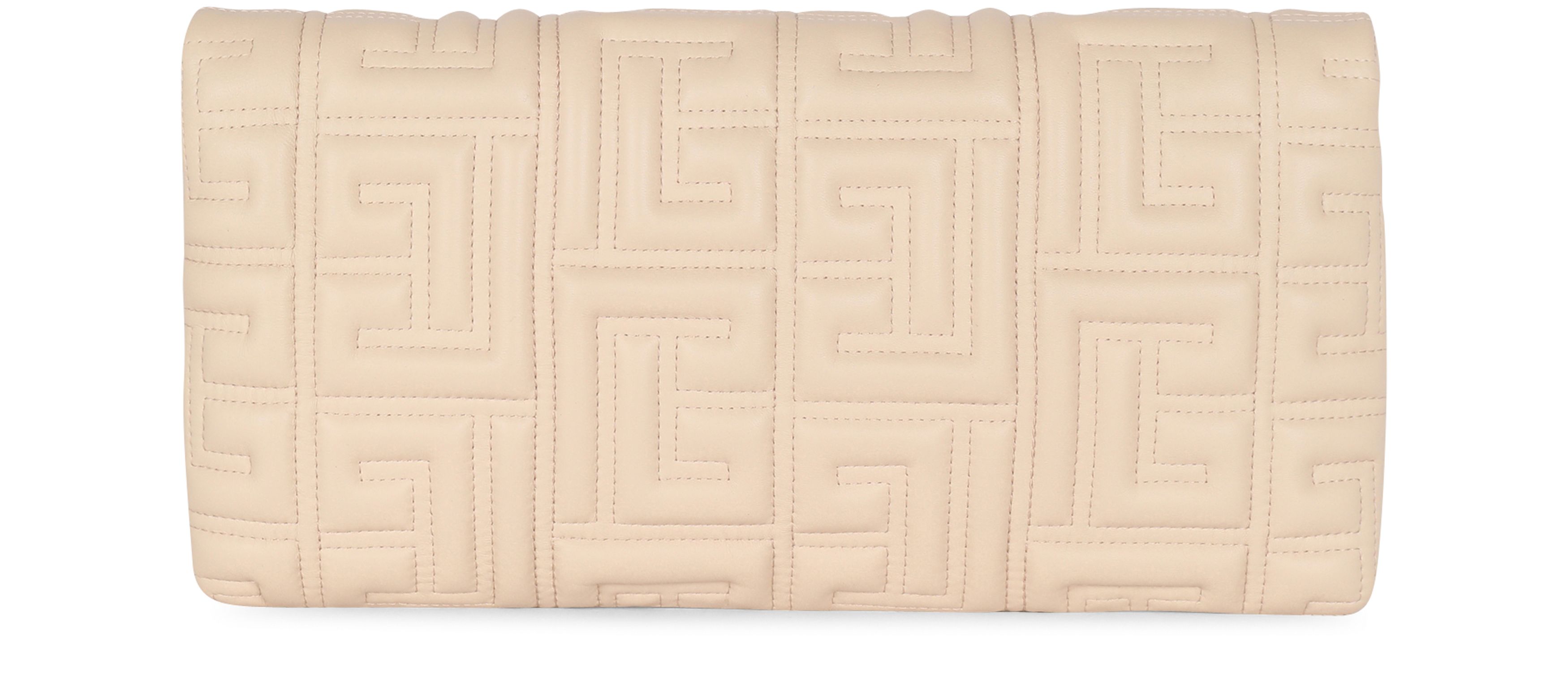 Balmain 1945 Soft quilted leather clutch bag