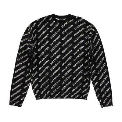 Balenciaga Mini allover logo sweater