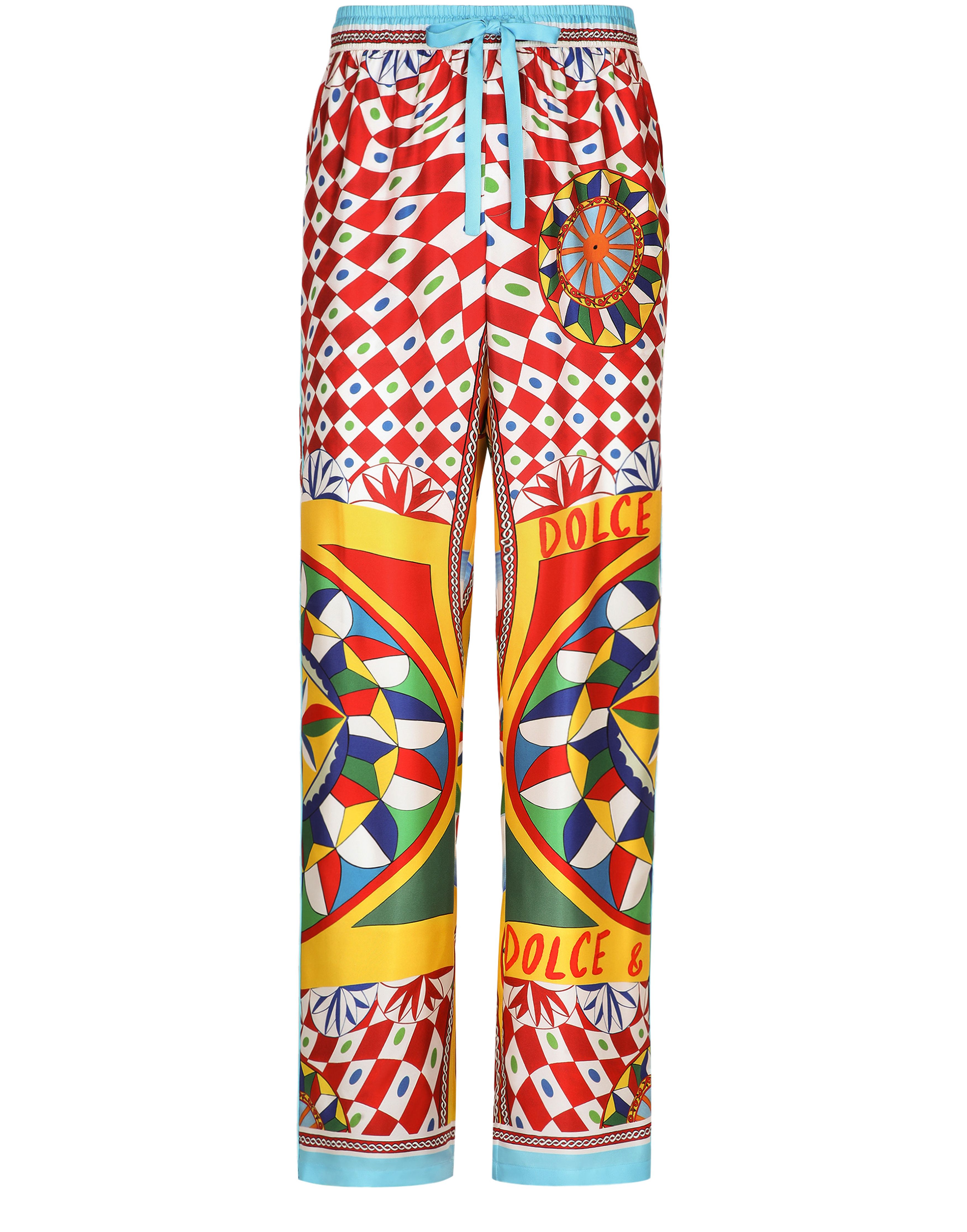 Dolce & Gabbana Silk twill jogging pants