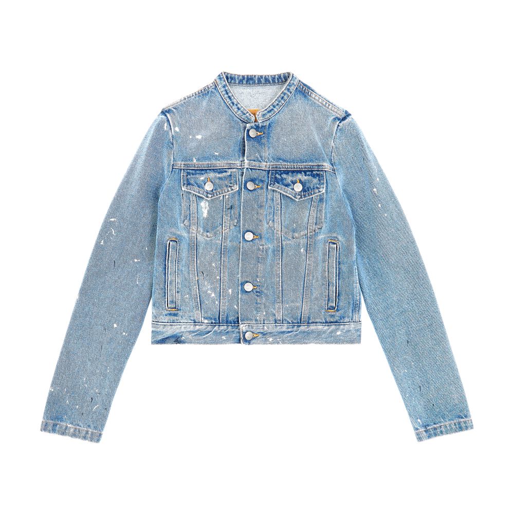 MM6 Maison Margiela Collarless denim jacket