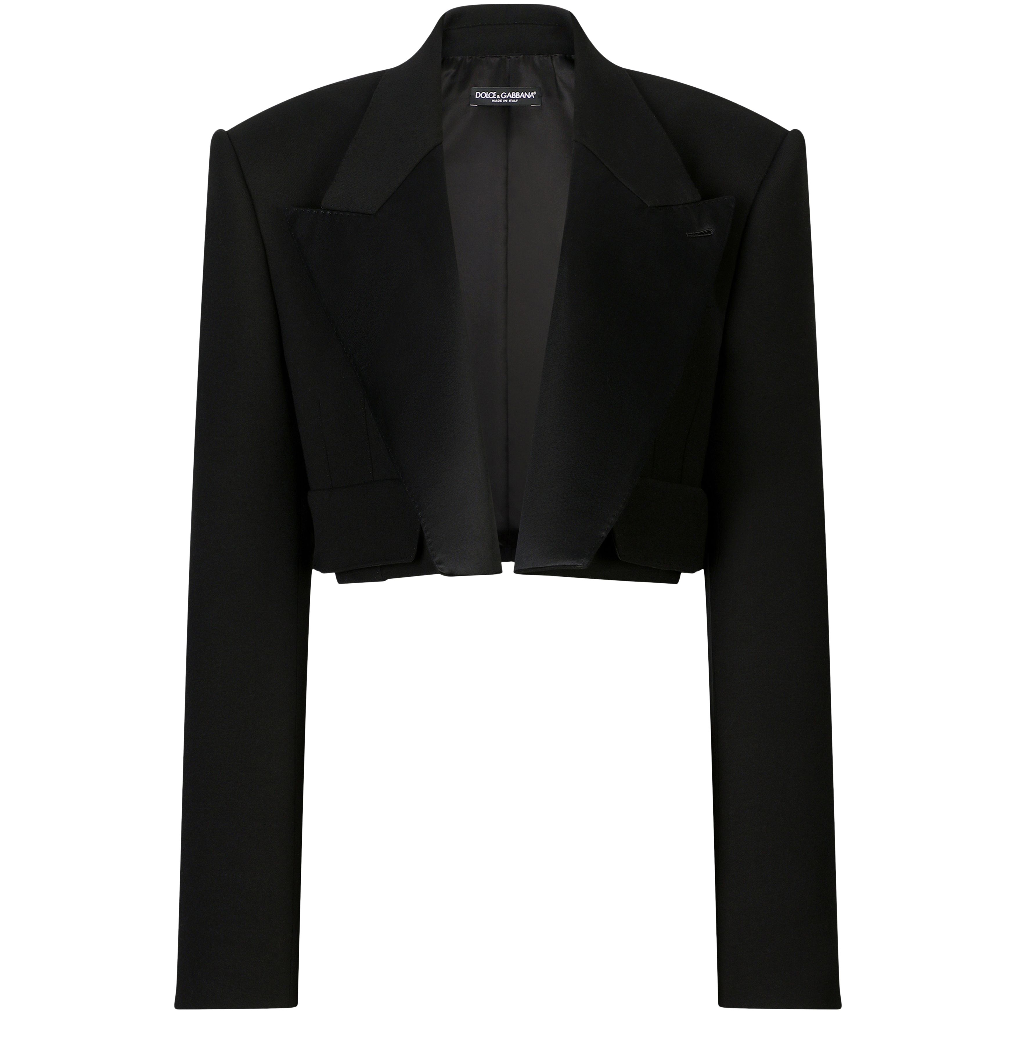 Dolce & Gabbana Short tuxedo in double wool jacket