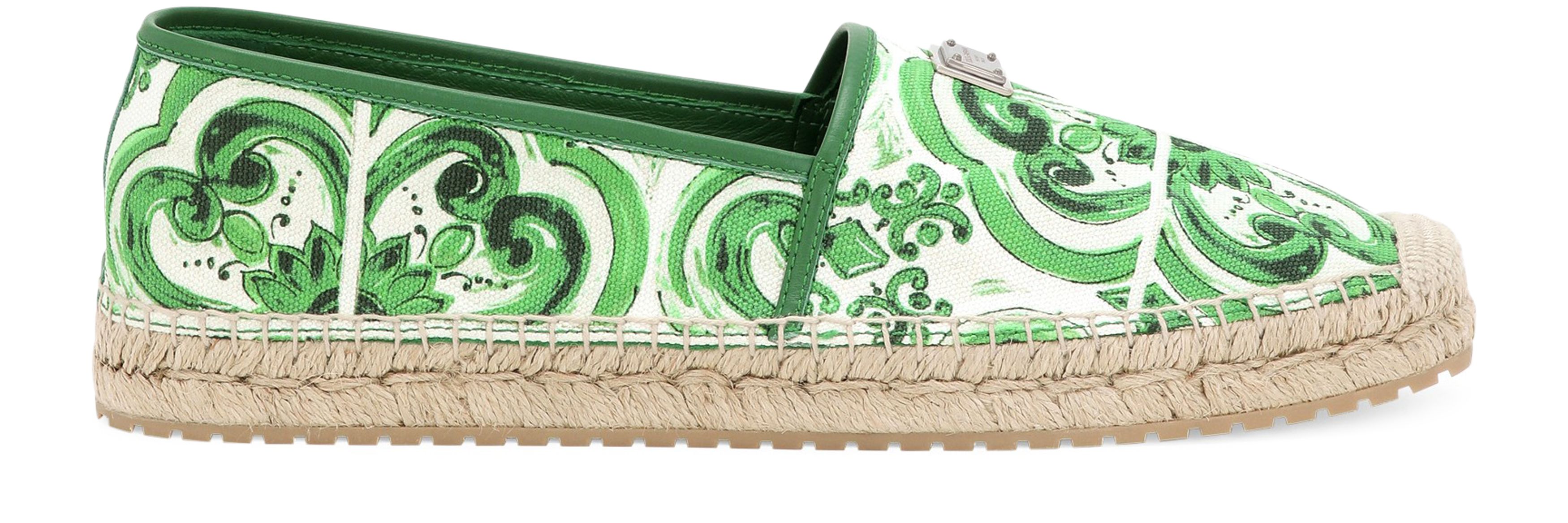 Dolce & Gabbana Majolica-print canvas espadrilles