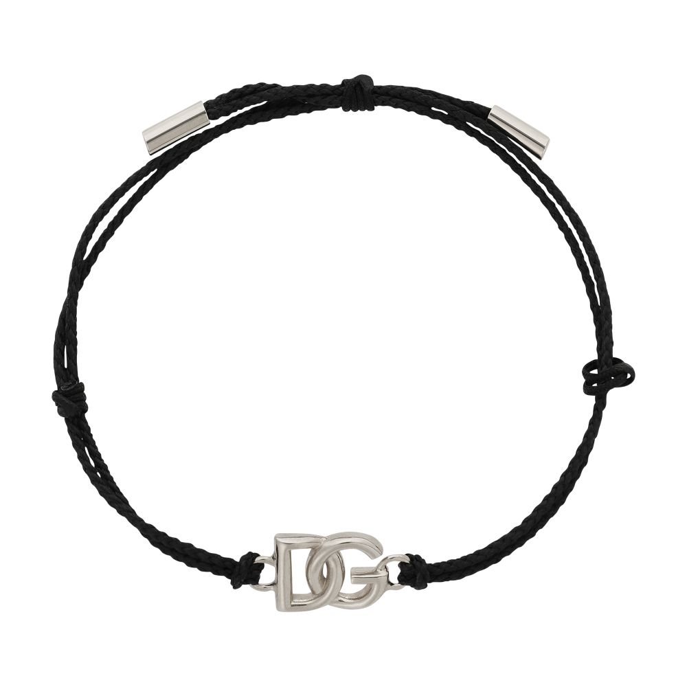 Dolce & Gabbana Cord Bracelet with Small Logo