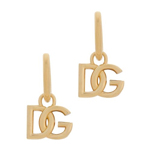 Dolce & Gabbana Creole earrings with logo pendant