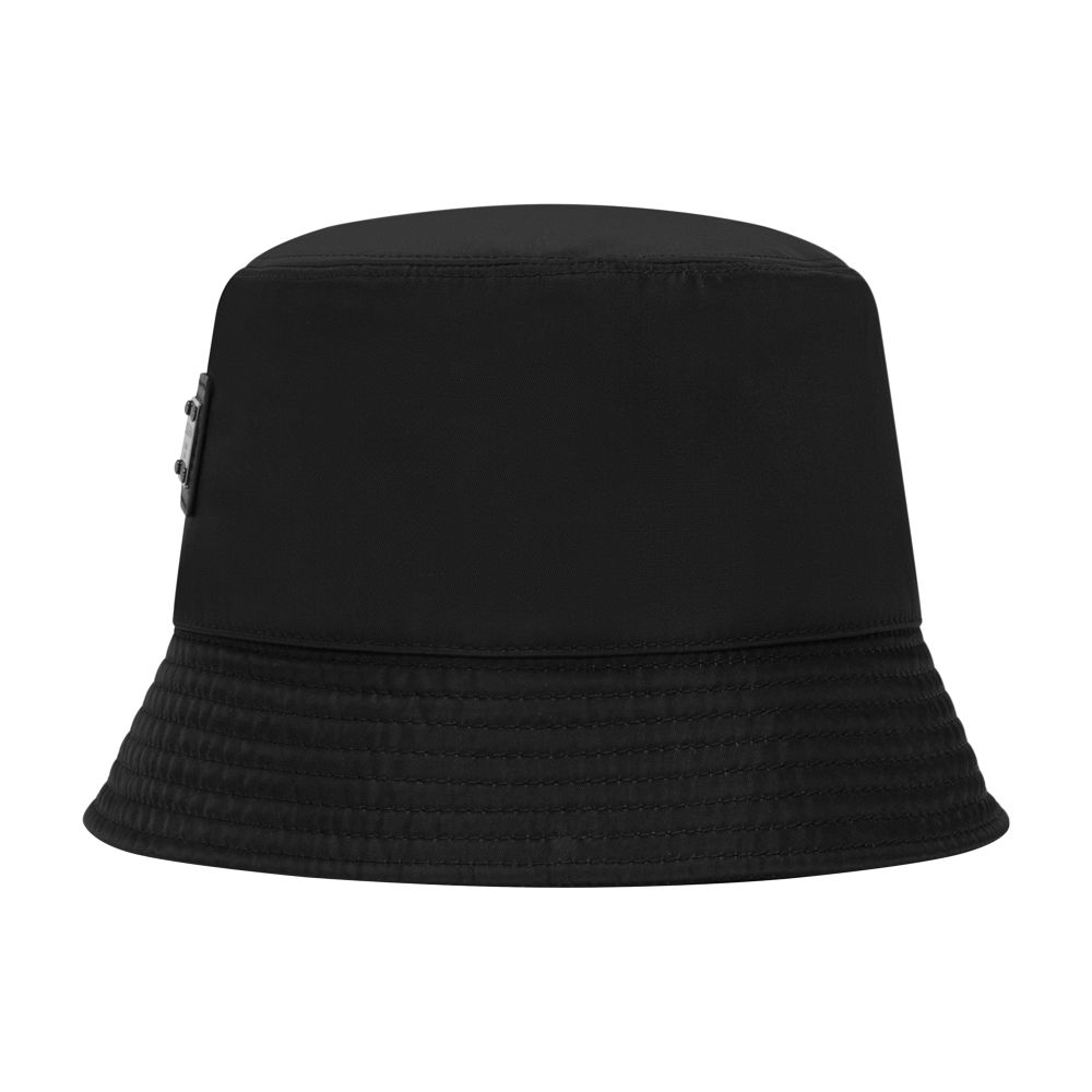 Dolce & Gabbana Nylon bucket hat with branded plate