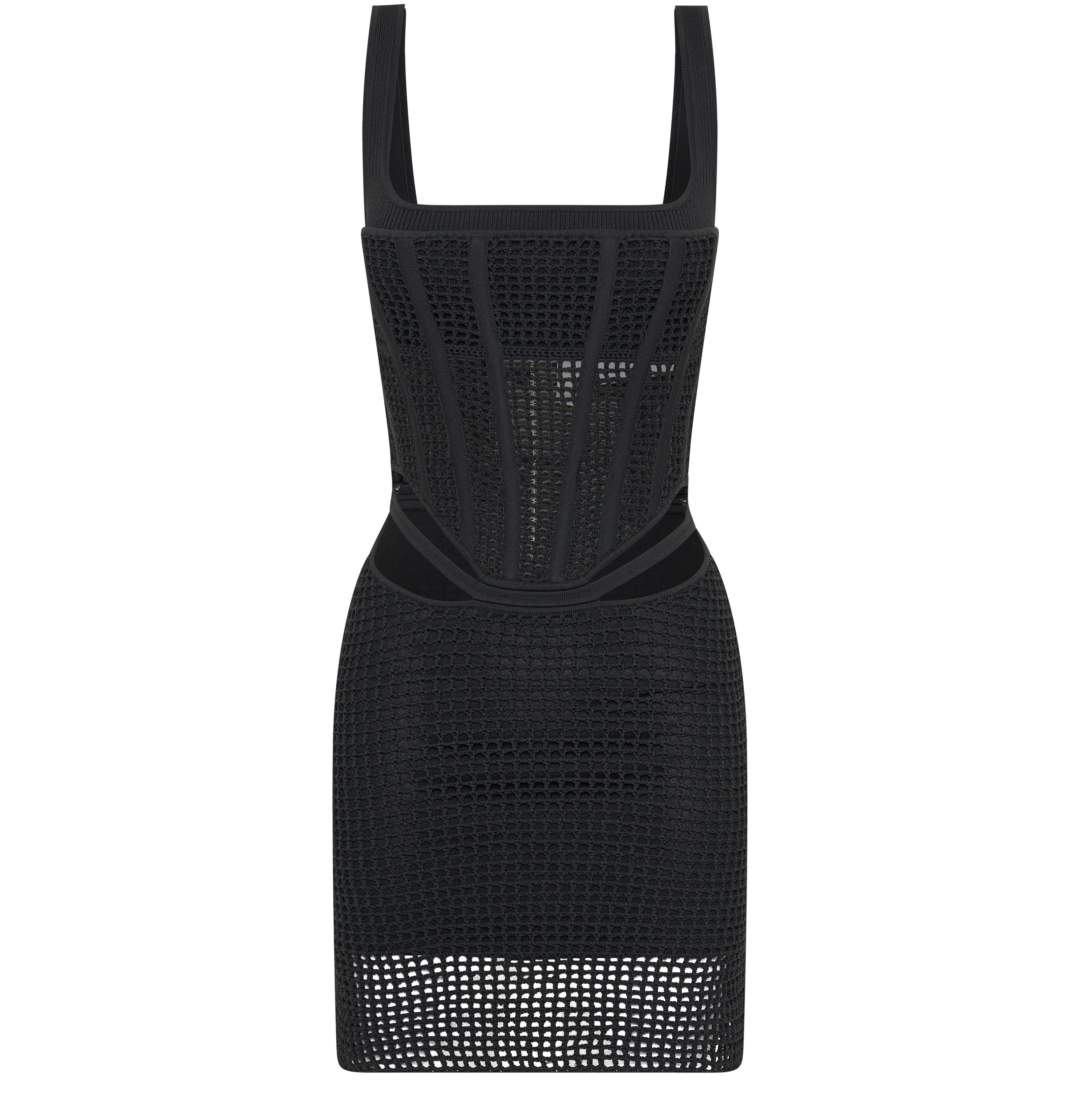 Dion Lee Crochet suspend corset mini dress