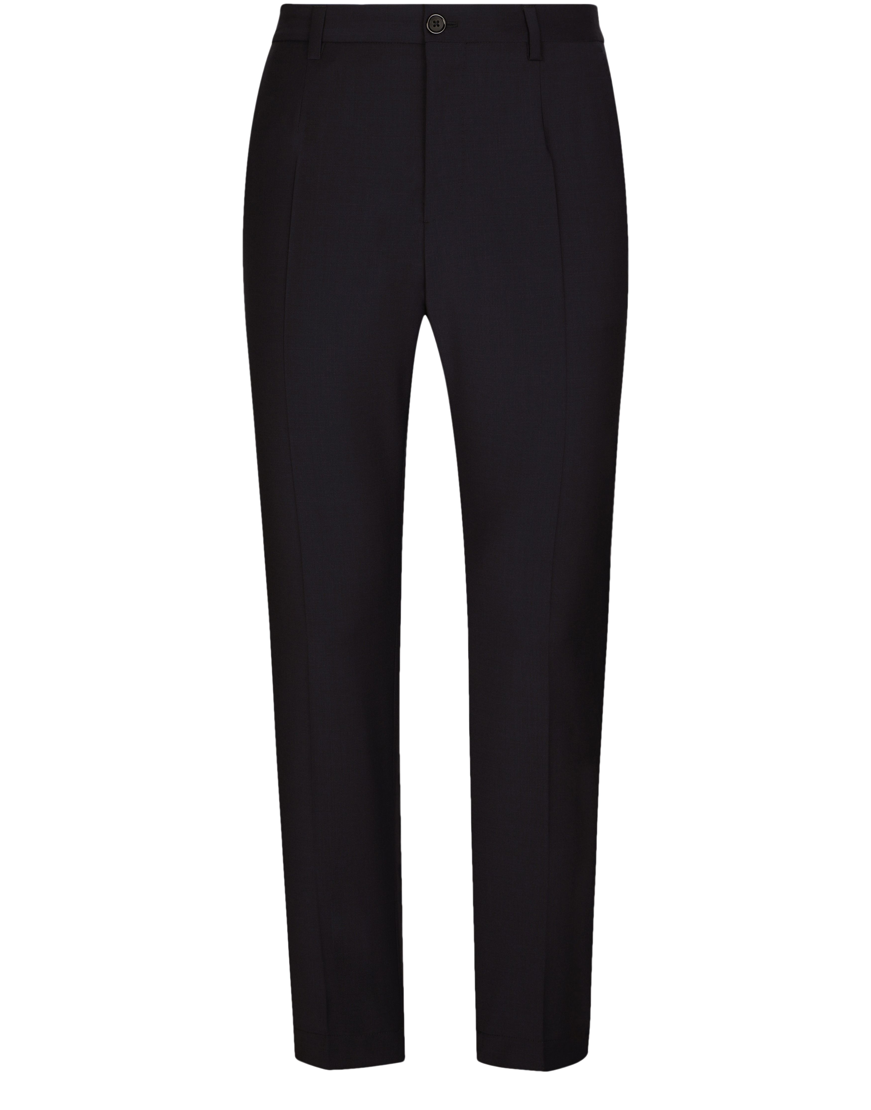 Dolce & Gabbana Stretch cotton pants with DG embroidery