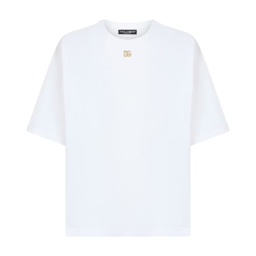 Dolce & Gabbana Cotton T-shirt with metallic DG logo