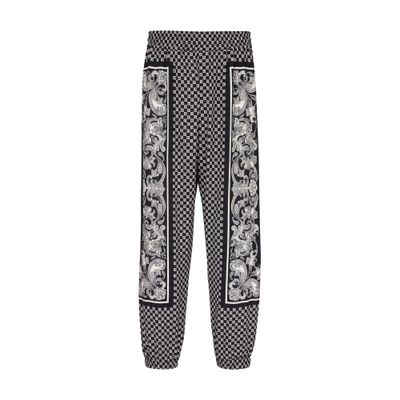 Balmain Cashmere Pants With Mini Monogram Print