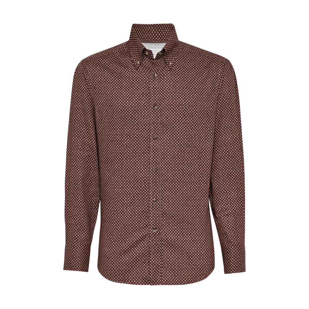 Brunello Cucinelli Printed twill shirt