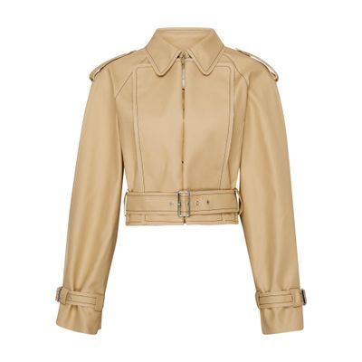 Victoria Beckham Belted Short Trench Jacket