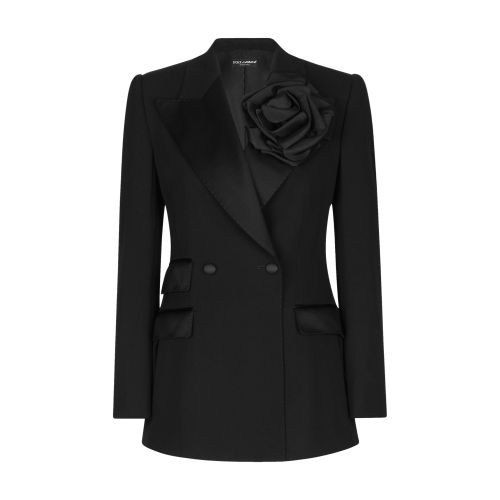 Dolce & Gabbana Double-Breasted Jacket In Wool Canvas