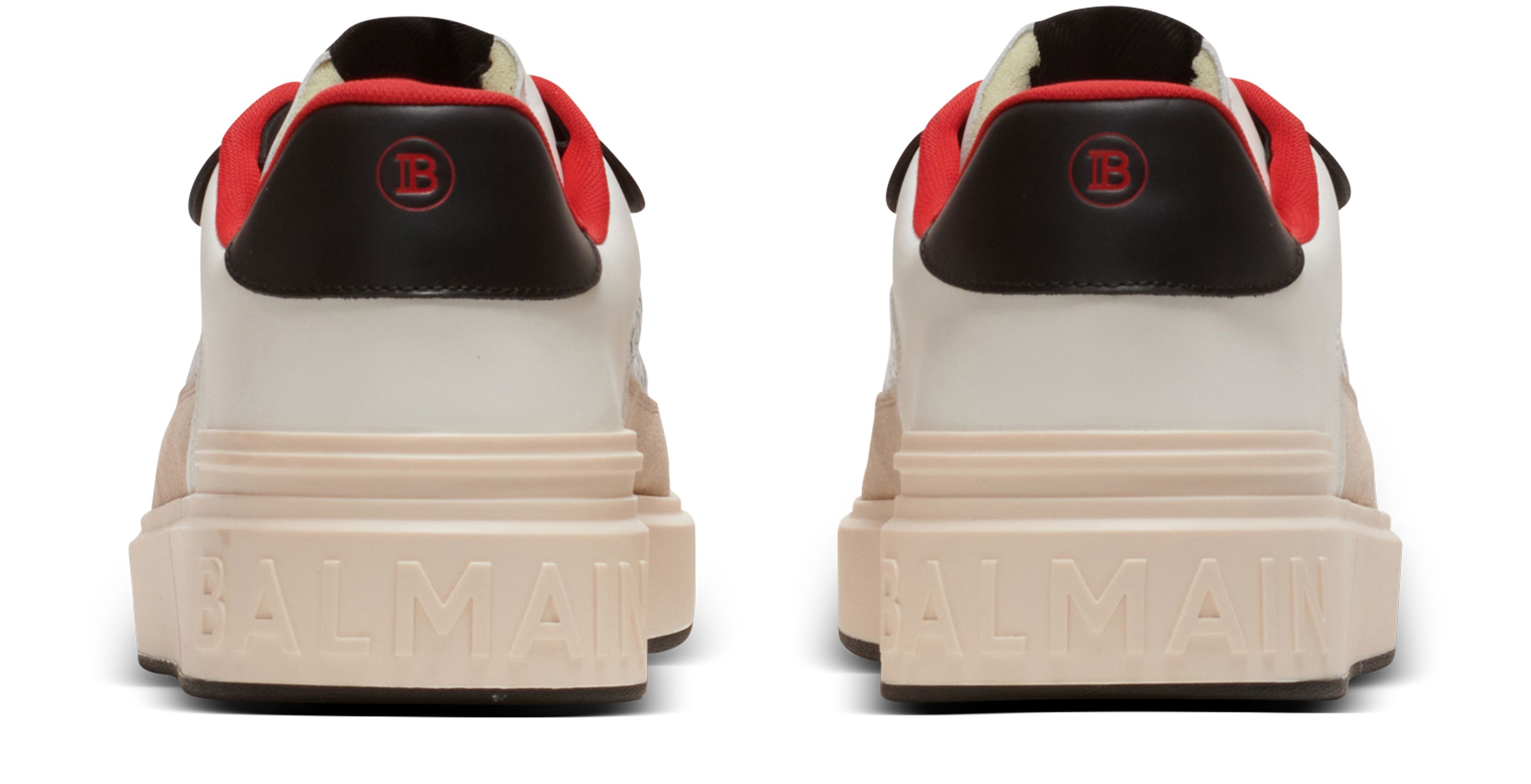 Balmain B-Court Flip Snakeskin-Effect Leather and Suede Sneakers