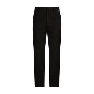 Dolce & Gabbana Cotton Gabardine Pants with Coin Detail