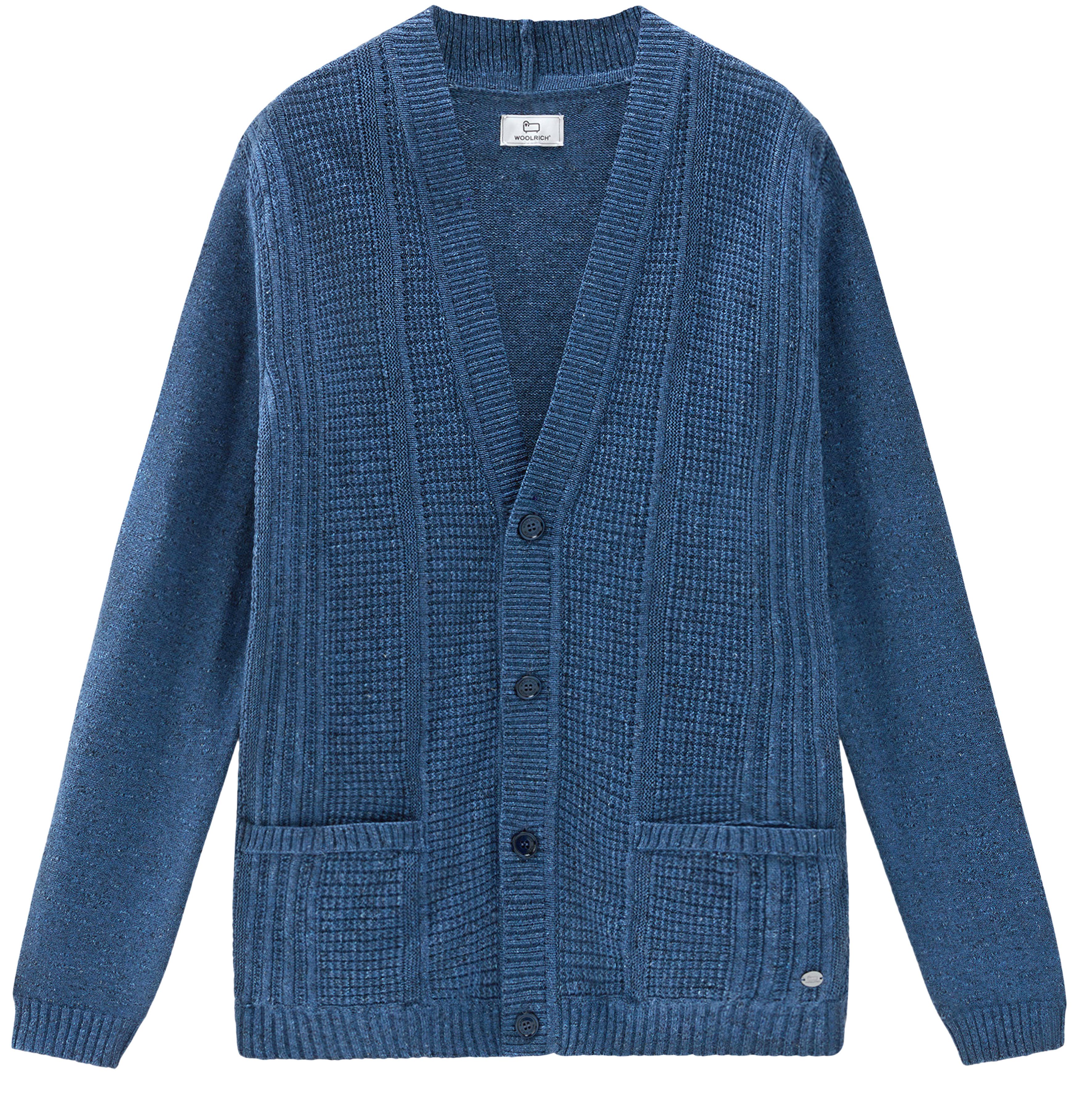 Woolrich Cardigan in cotton-linen blend