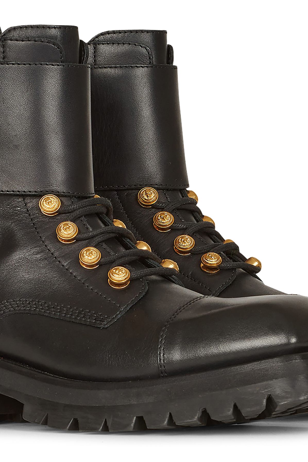 Balmain Ranger Army leather ankle boots