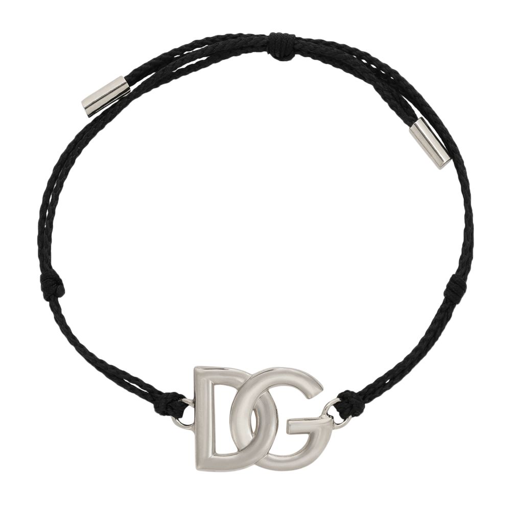 Dolce & Gabbana Cord bracelet with large logo