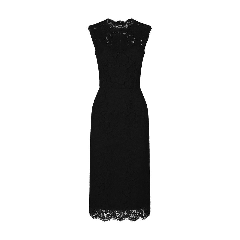 Dolce & Gabbana Branded stretch lace calf-length dress