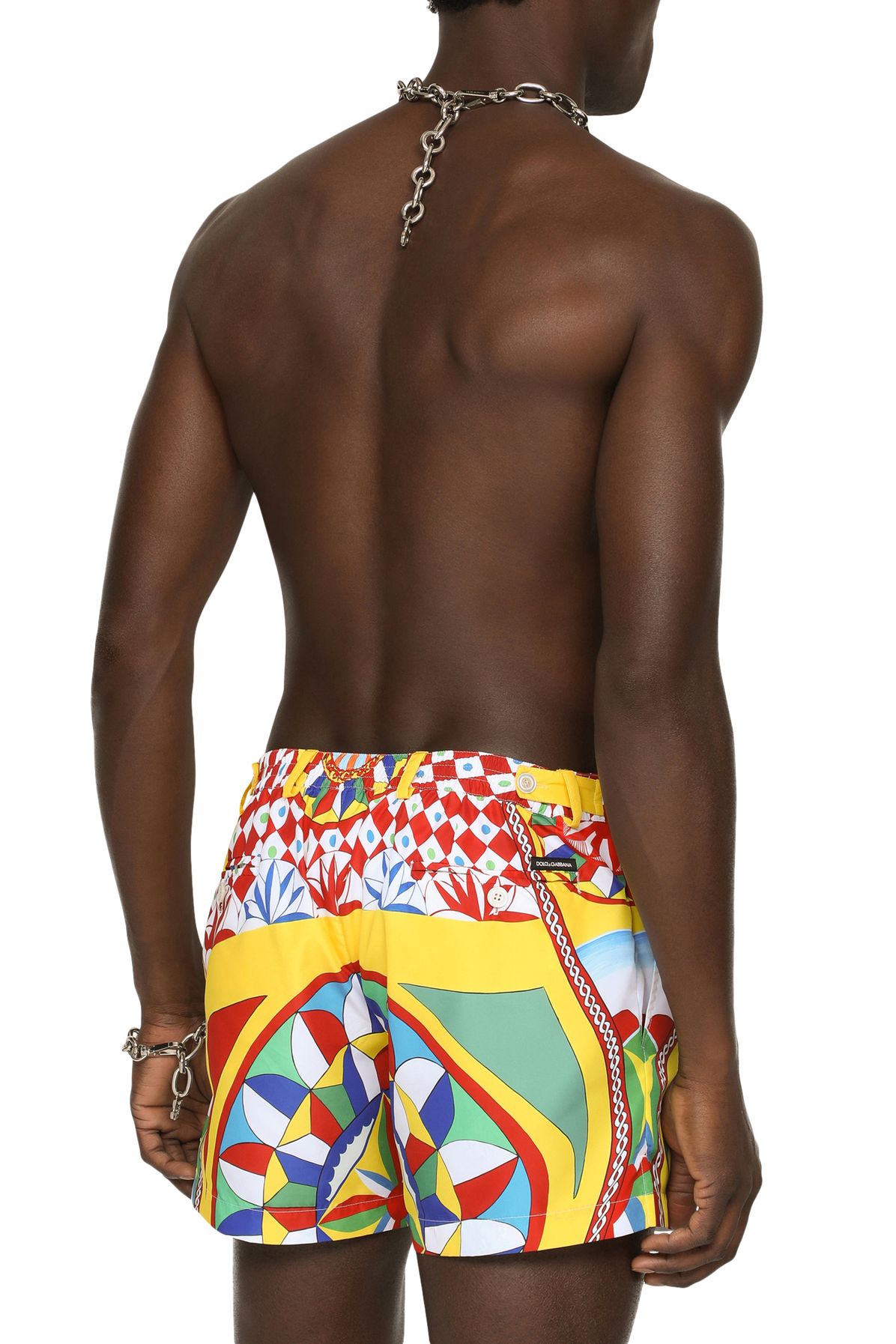 Dolce & Gabbana Short Carretto Print Swim Shorts