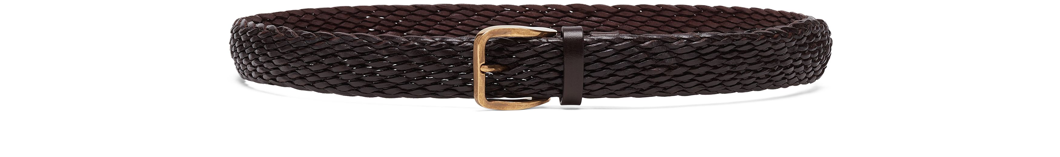 Brunello Cucinelli Braided calfskin belt