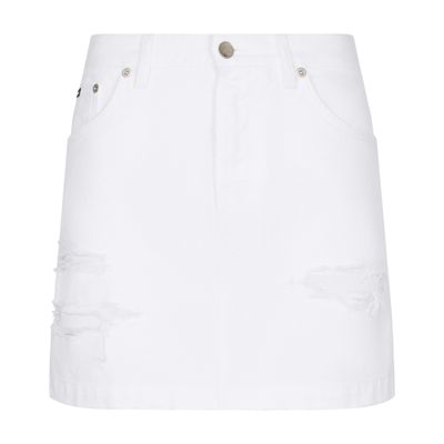 Dolce & Gabbana Denim Mini Skirt With Tears