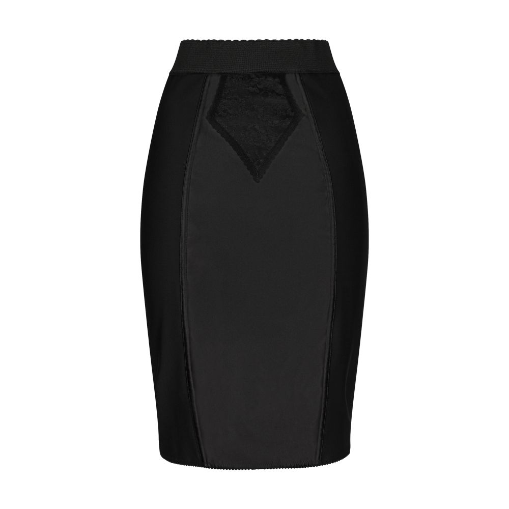 Dolce & Gabbana Midi skirt in powernet and satin