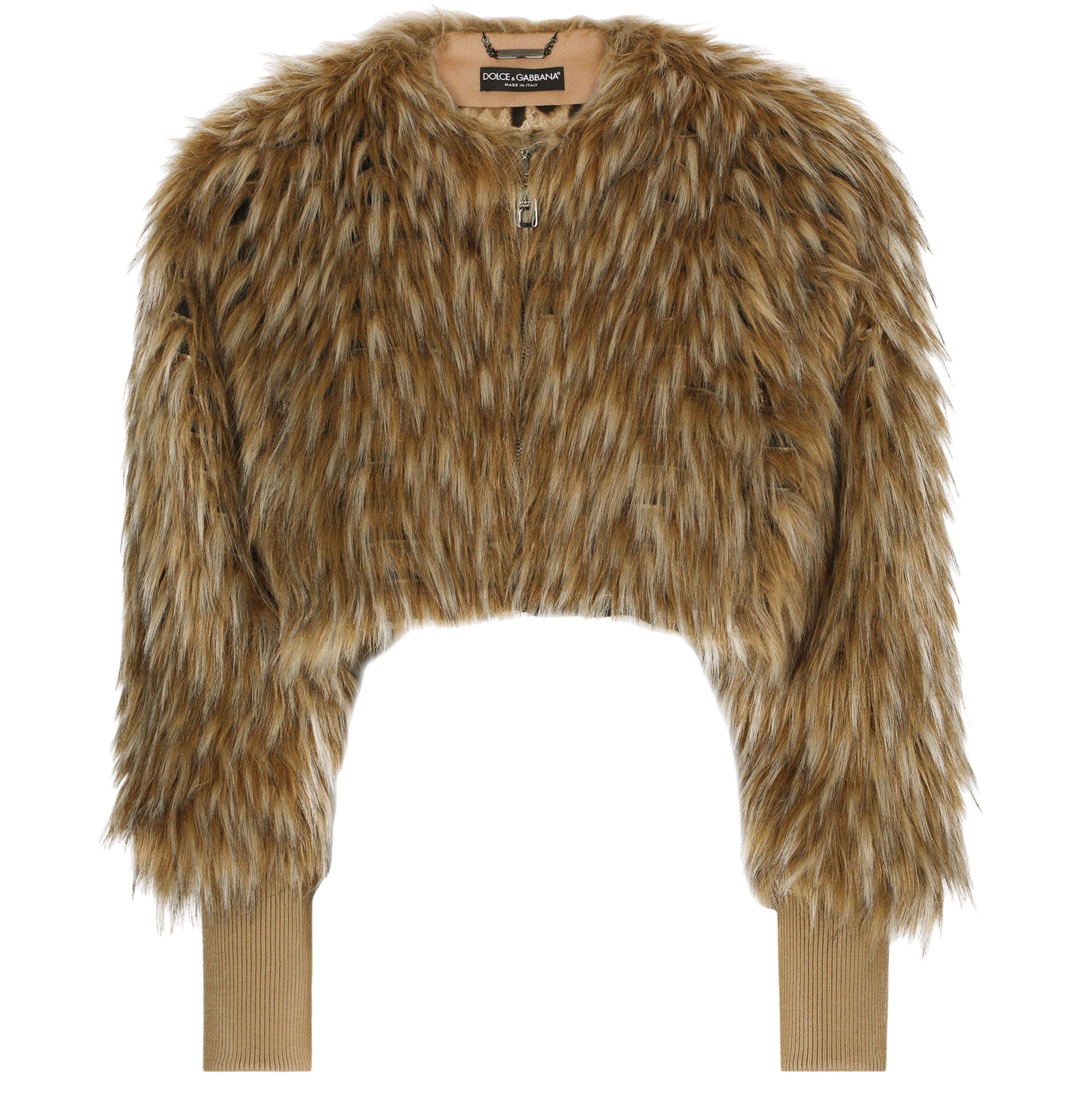 Dolce & Gabbana Short faux fur jacket