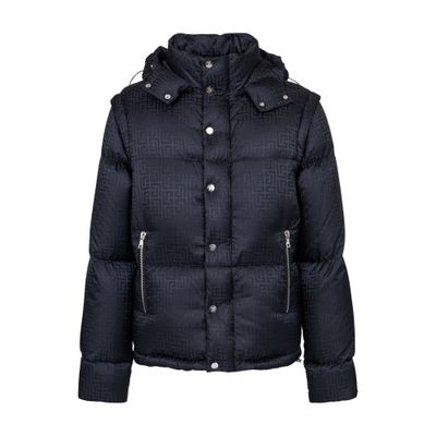 Balmain Monogrammed jacquard down jacket