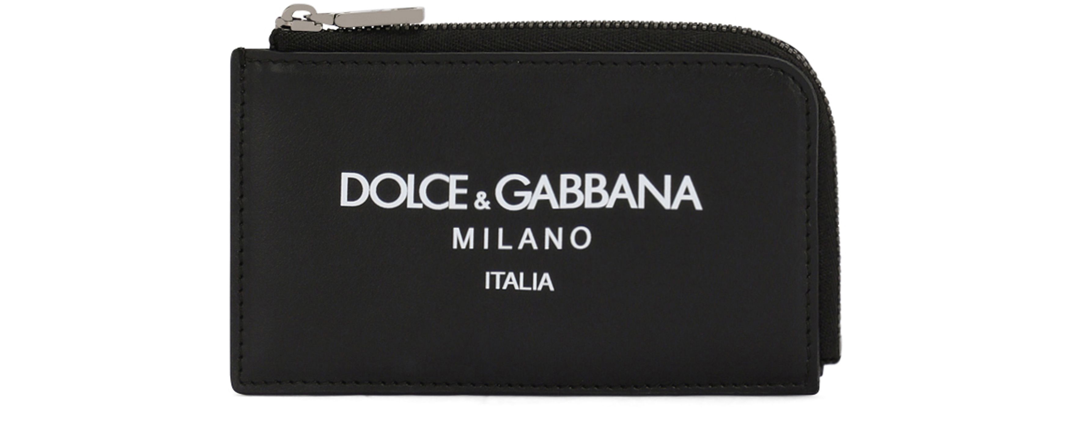 Dolce & Gabbana Calfskin card holder with logo