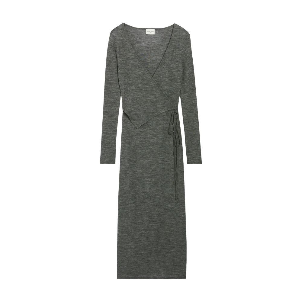  Wool jersey midi dress