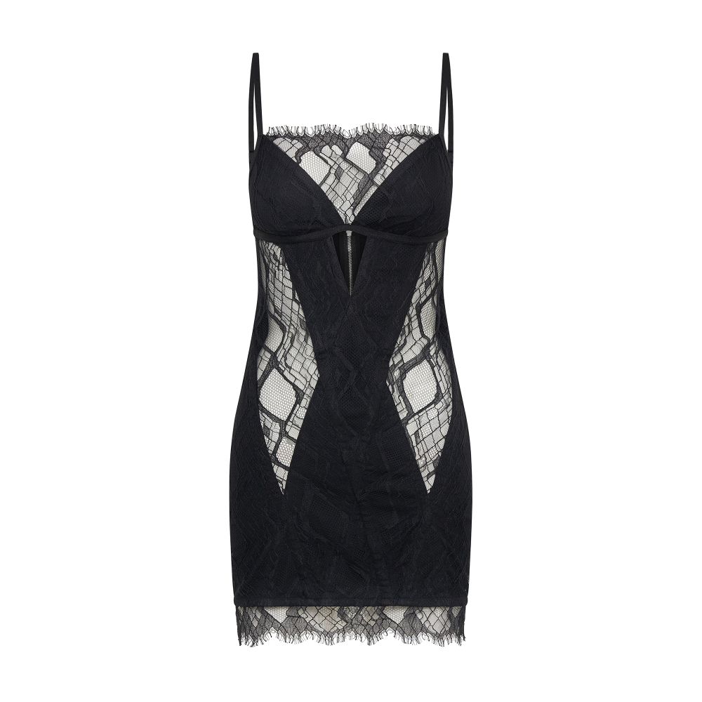 Dion Lee Oblique lace corset dress