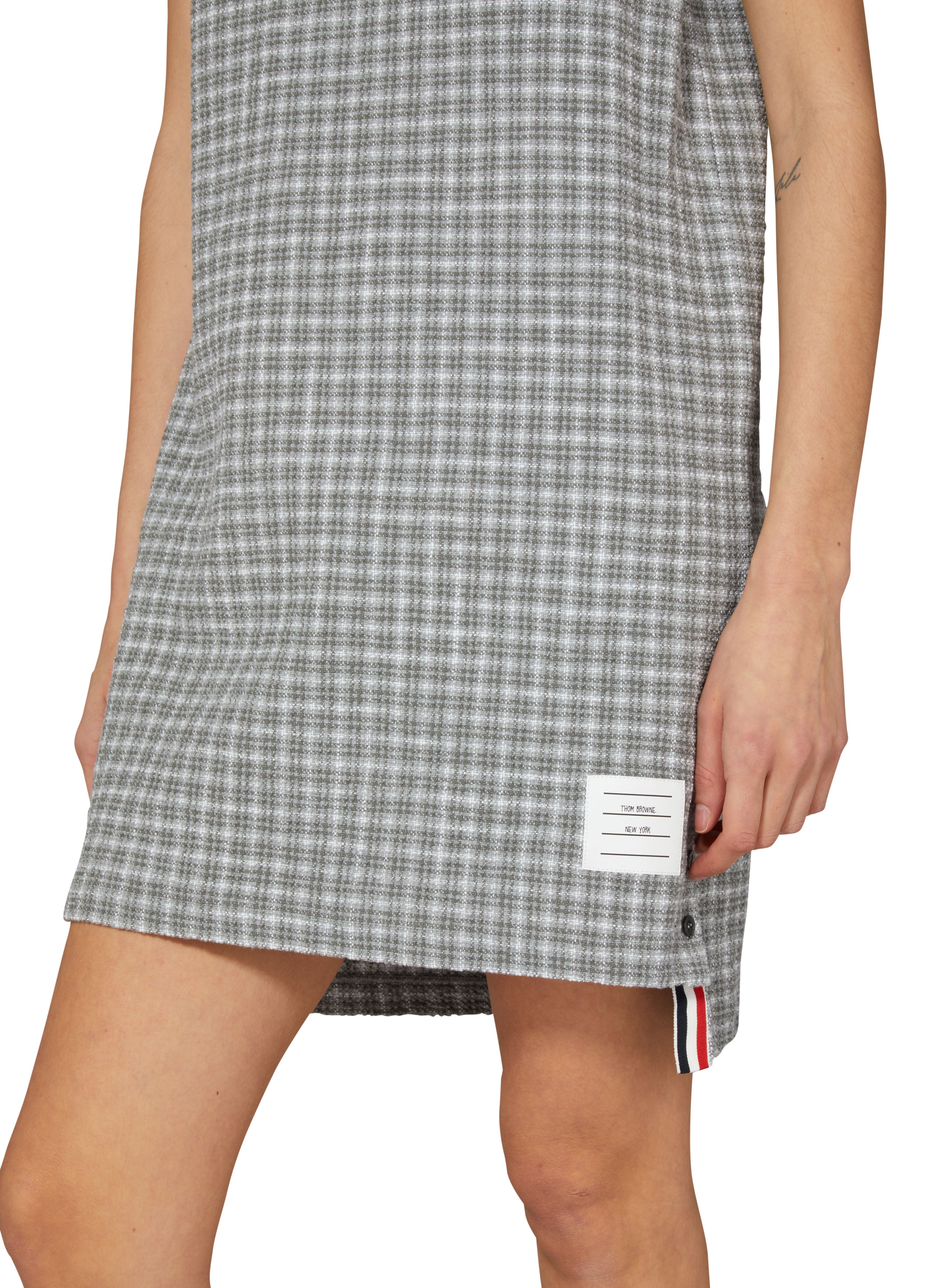 Thom Browne Short-sleeved round-neck mini-dress