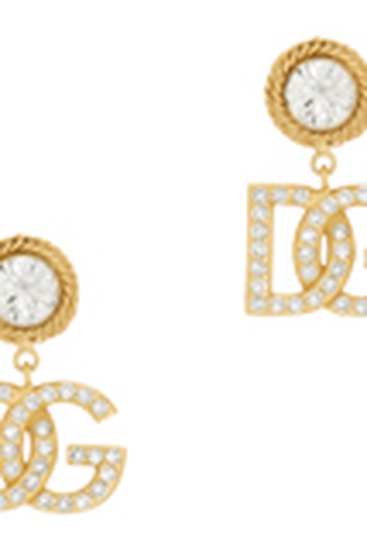 Dolce & Gabbana Earrings with rhinestones and DG logo