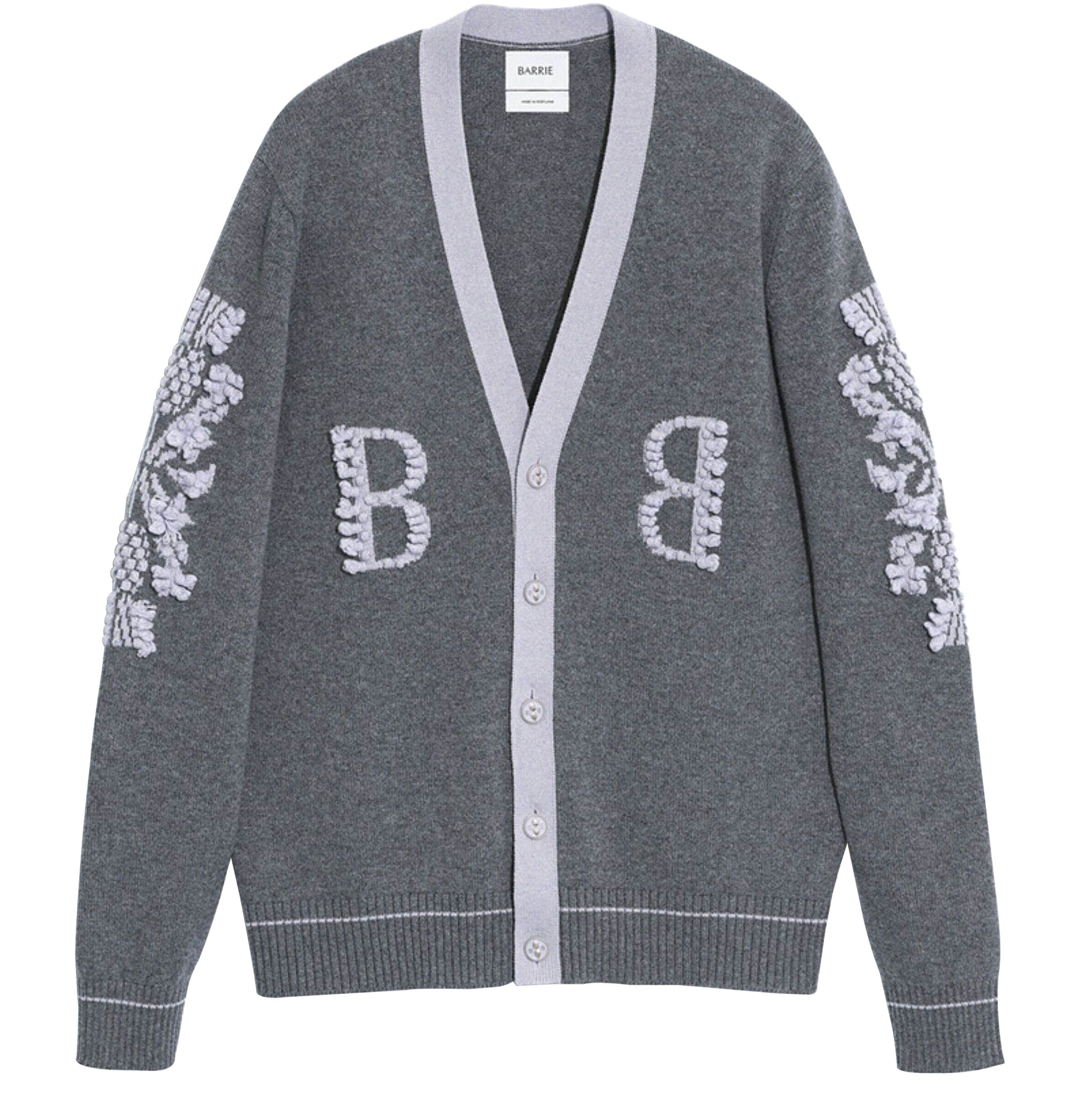 Barrie 3D logo V-neck cashmere cardigan