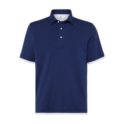 Brunello Cucinelli Polo with faux-layering