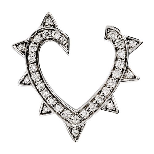  Caur Rockaway silver and diamond earring