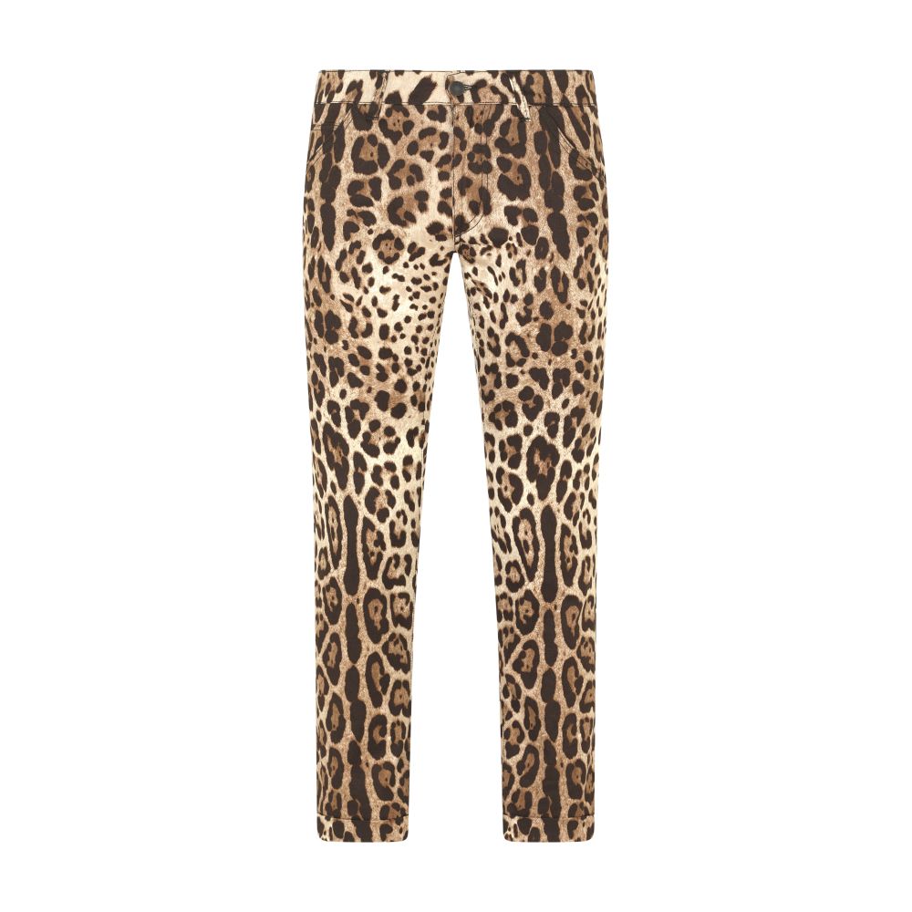 Dolce & Gabbana Leopard-print stretch cotton pants