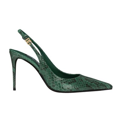 Dolce & Gabbana Python skin slingbacks