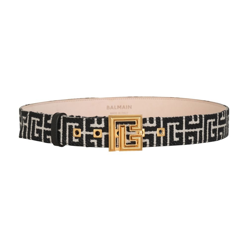 Balmain PB Belt in monogrammed jacquard