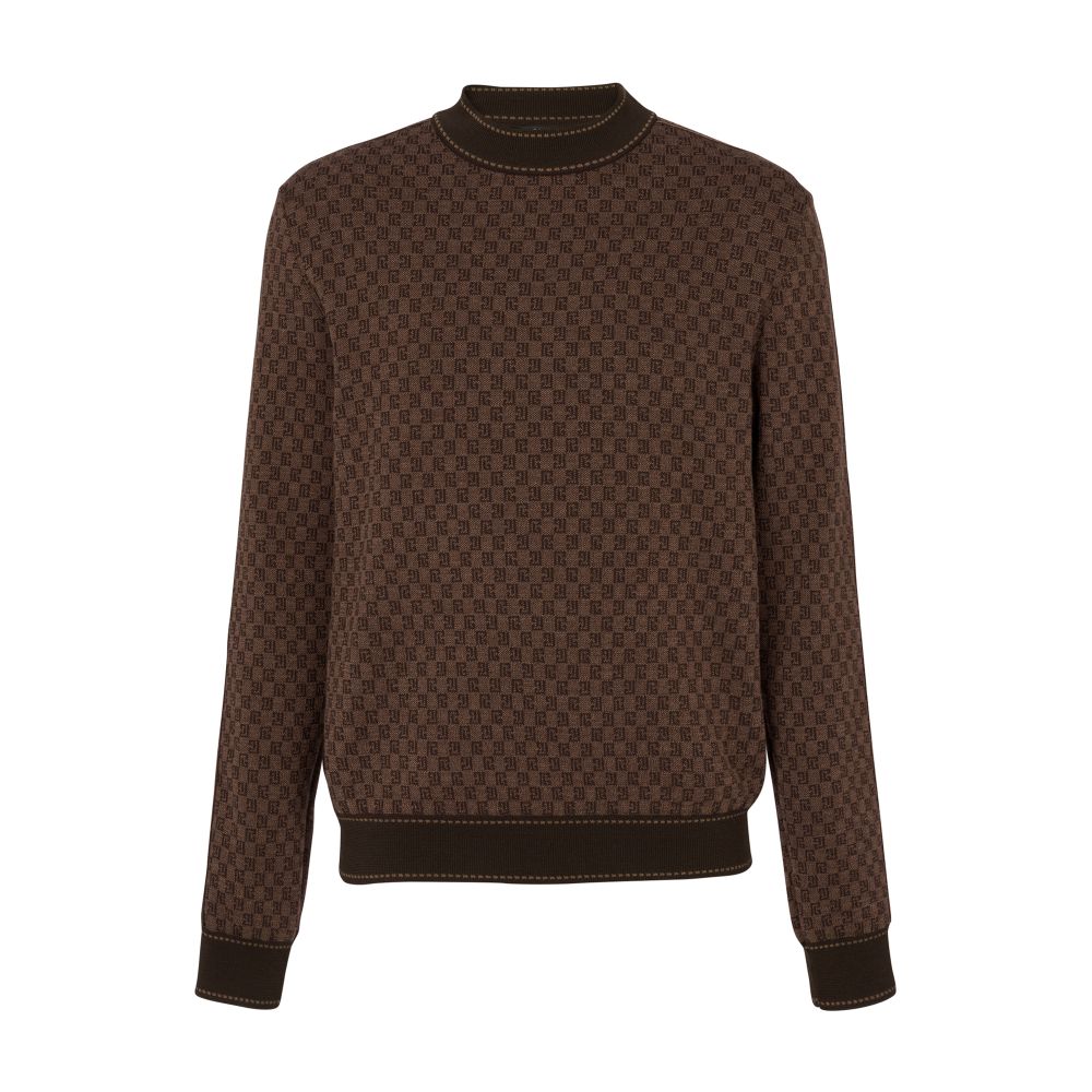 Balmain Knit Jumper With Mini Monogram