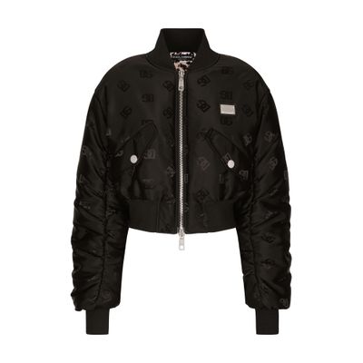 Dolce & Gabbana Technical jacquard bomber jacket with DG logo