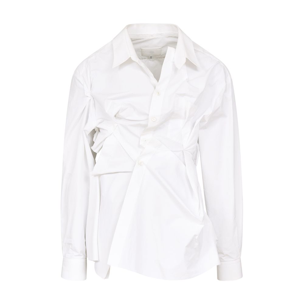 Maison Margiela Raw cotton poplin shirt