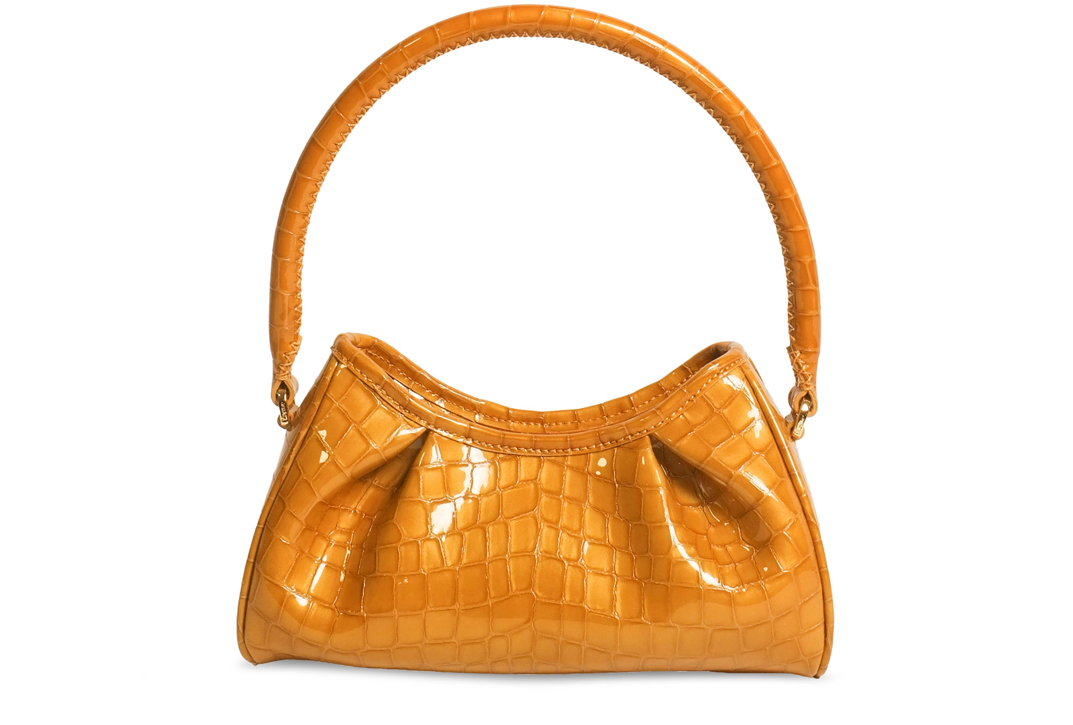 Elleme Dimple small croco pearl leather bag