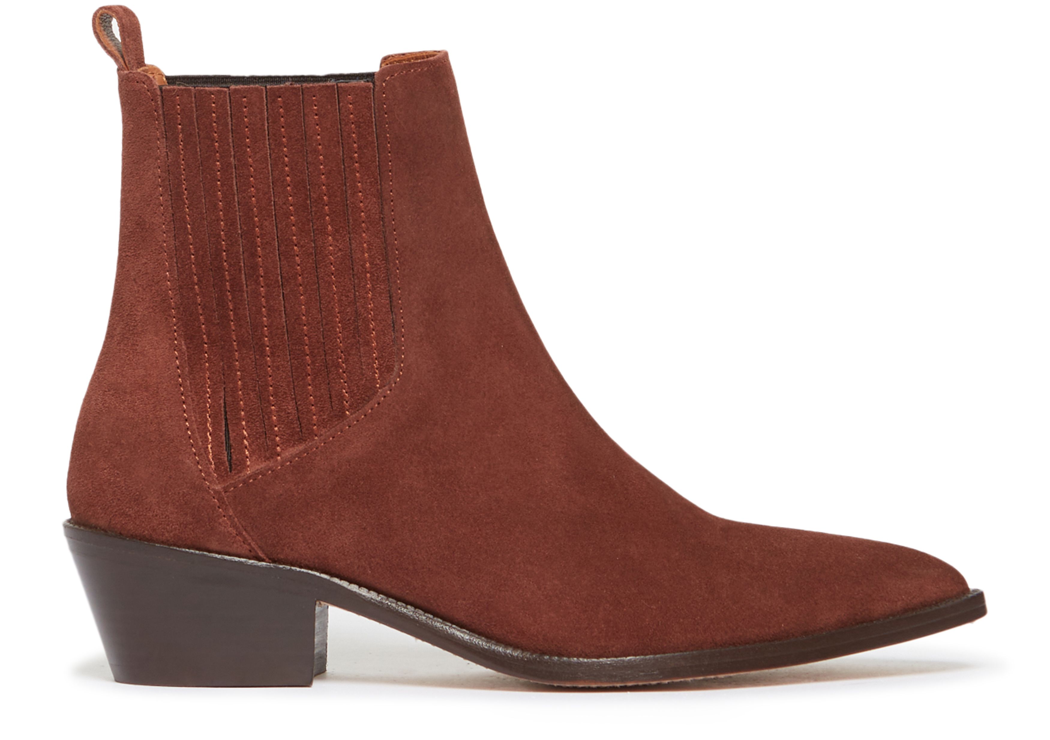  Suede cowboy ankle boots