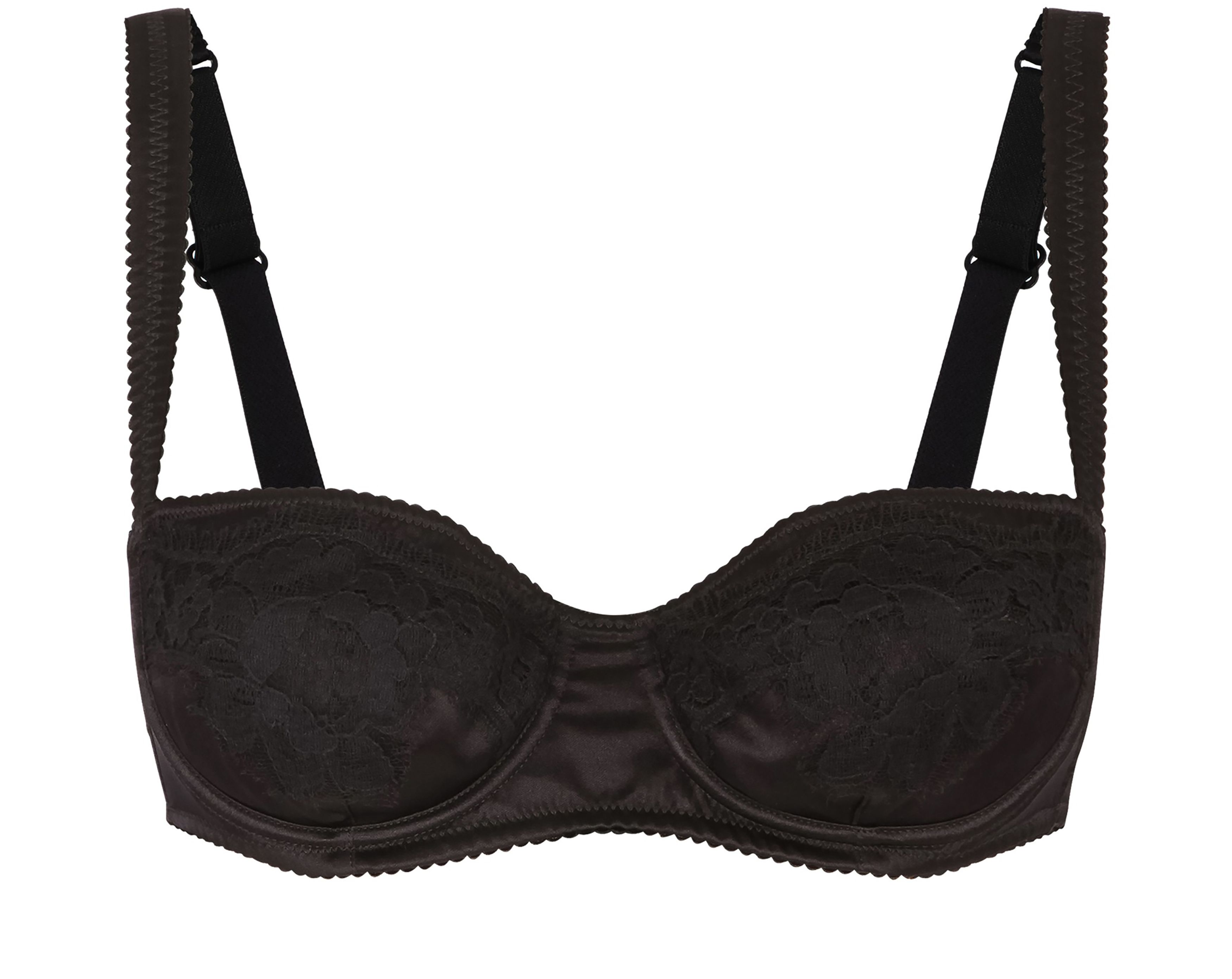 Dolce & Gabbana Satin balconette bra with lace detailing