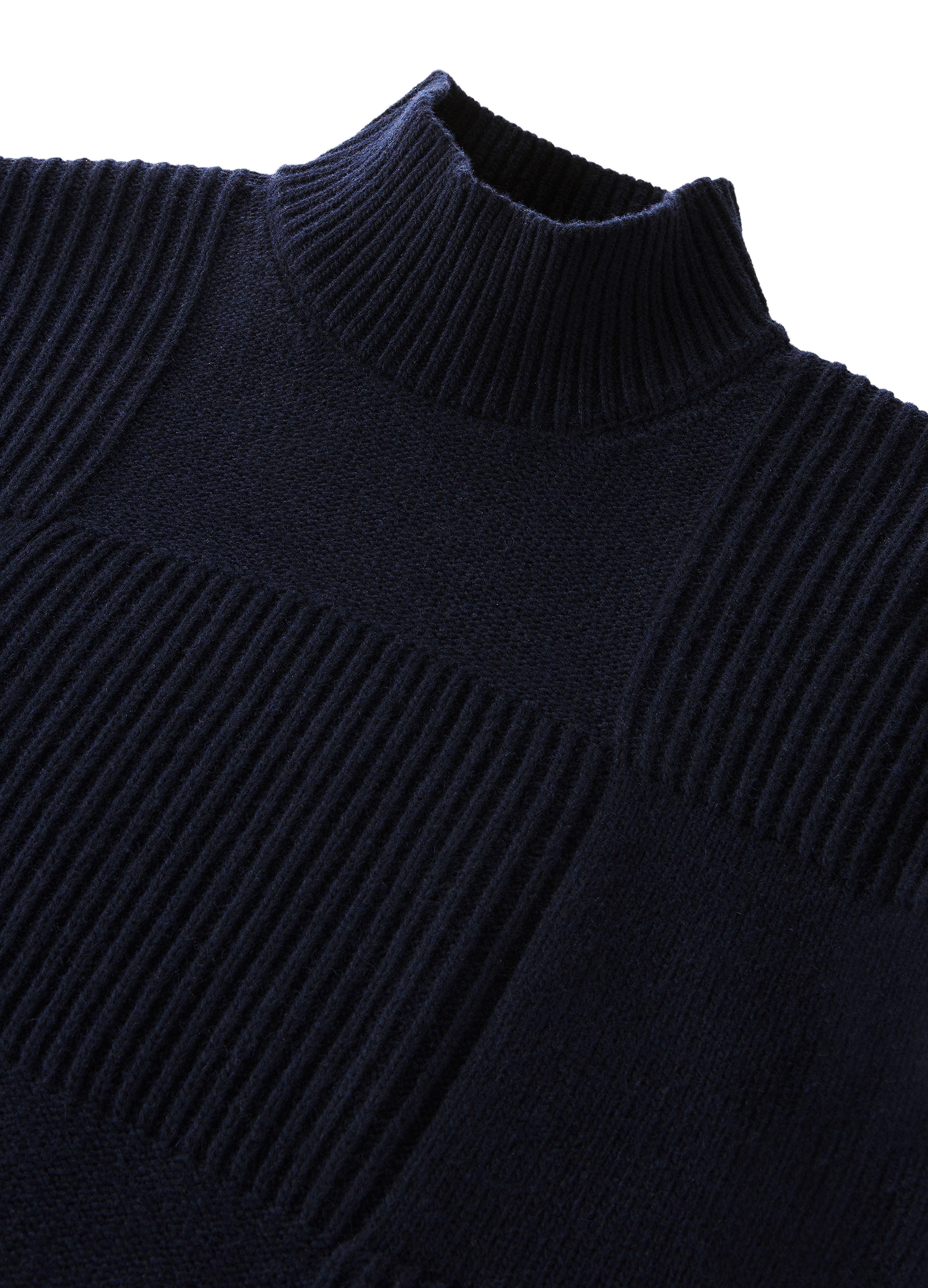 Woolrich Check Turtleneck Sweater in Wool Blend