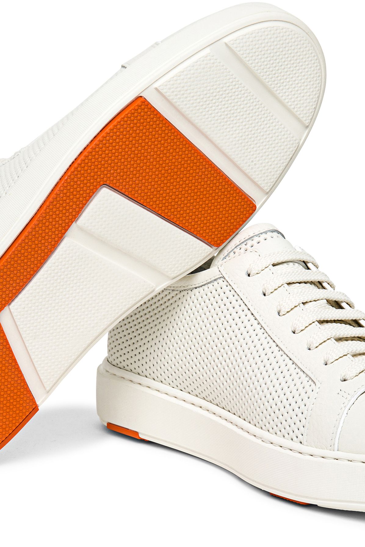 Santoni Tumbled Leather sneakers