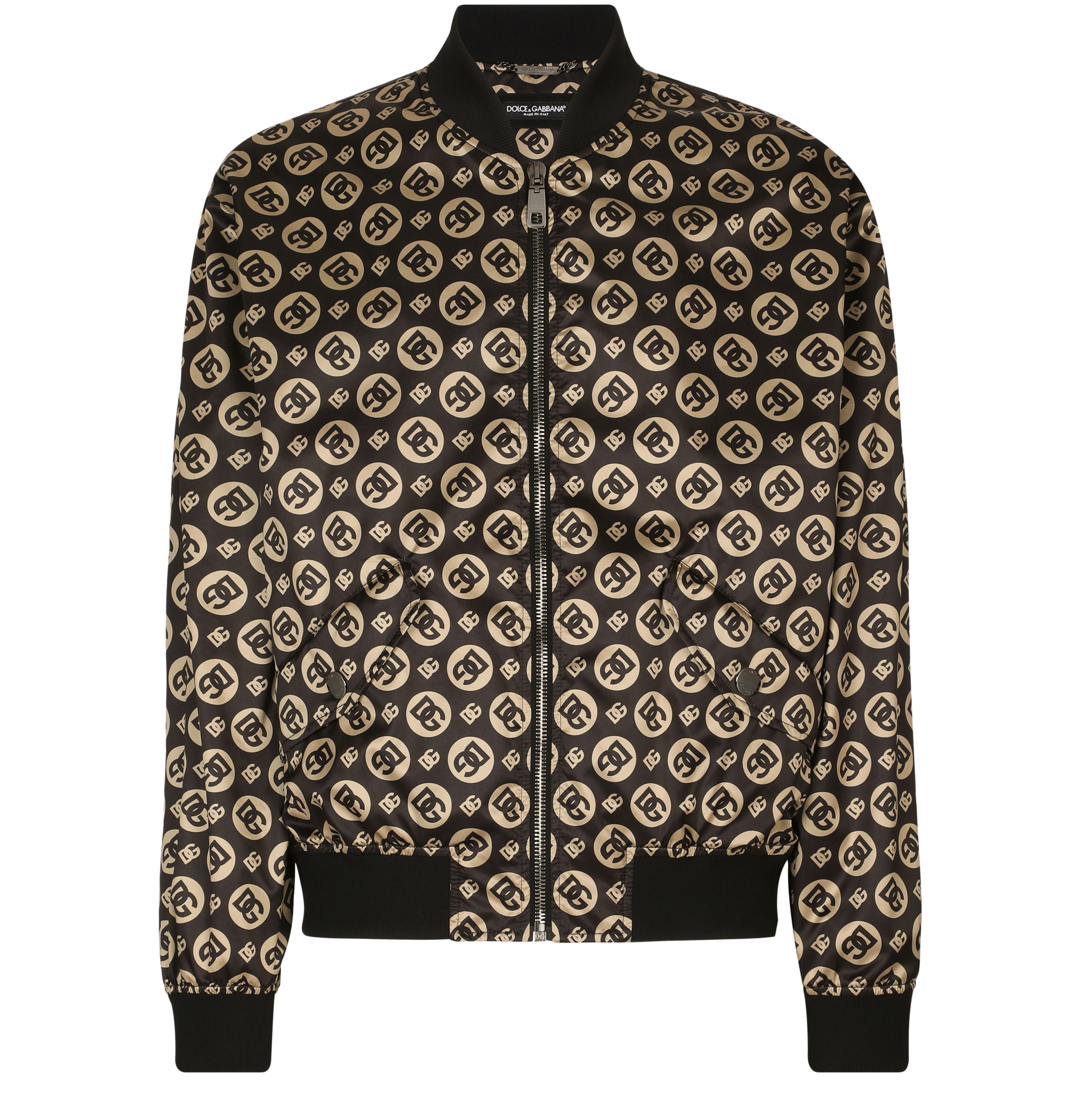 Dolce & Gabbana Nylon Jacket with All-Over DG Logo Print