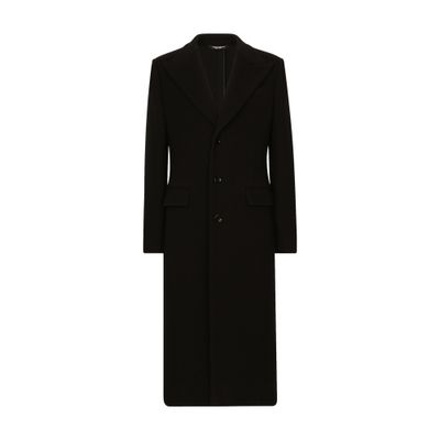 Dolce & Gabbana Single-Breasted Technical Wool Coat